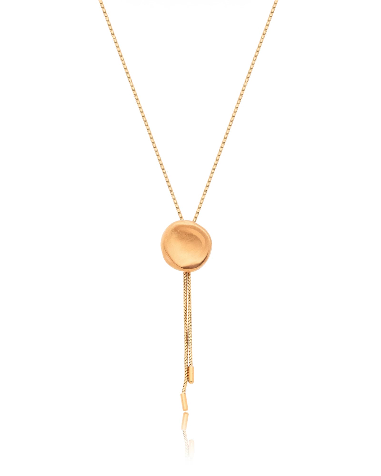 colar gravatinha aço inox dourado